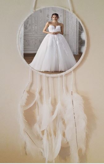 White Wedding and Bridal Dreamcatchers with Personalised Text