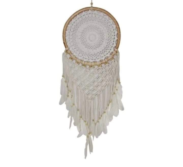 Rattan White Dreamcatcher