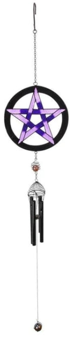 Purple Pentagram Wind Chime