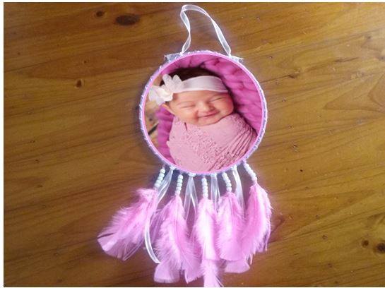 Pink Dreamcatcher with Personalised Text