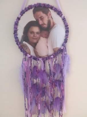 Fluffy Purple Baby Style with Personalised Text