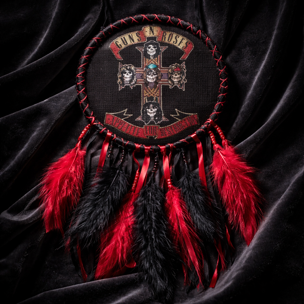 Gun's 'n Roses Red and Black Dreamcatcher