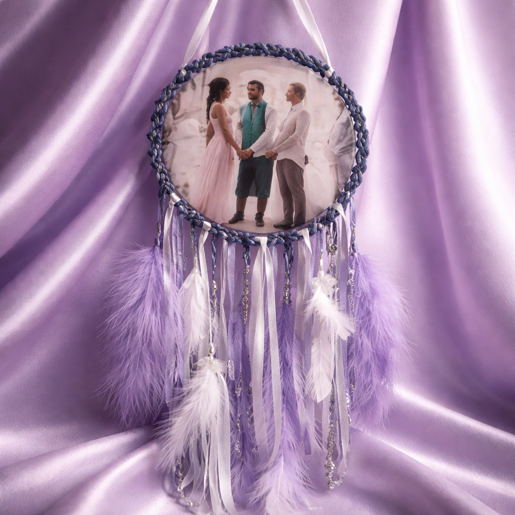Purple and White Dreamcatcher