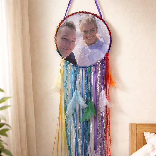 Rainbow coloured Dreamcatcher