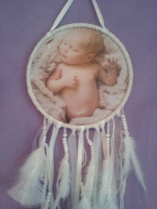 White Dreamcatcher with Personalised Text