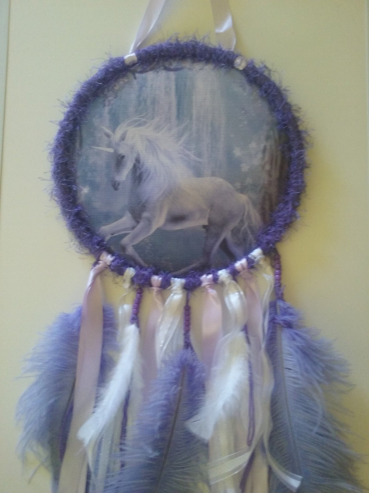 Purple and White Dreamcatcher