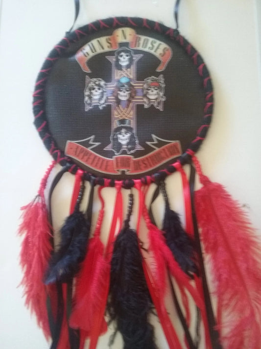 Gun's 'n Roses Red and Black Dreamcatcher
