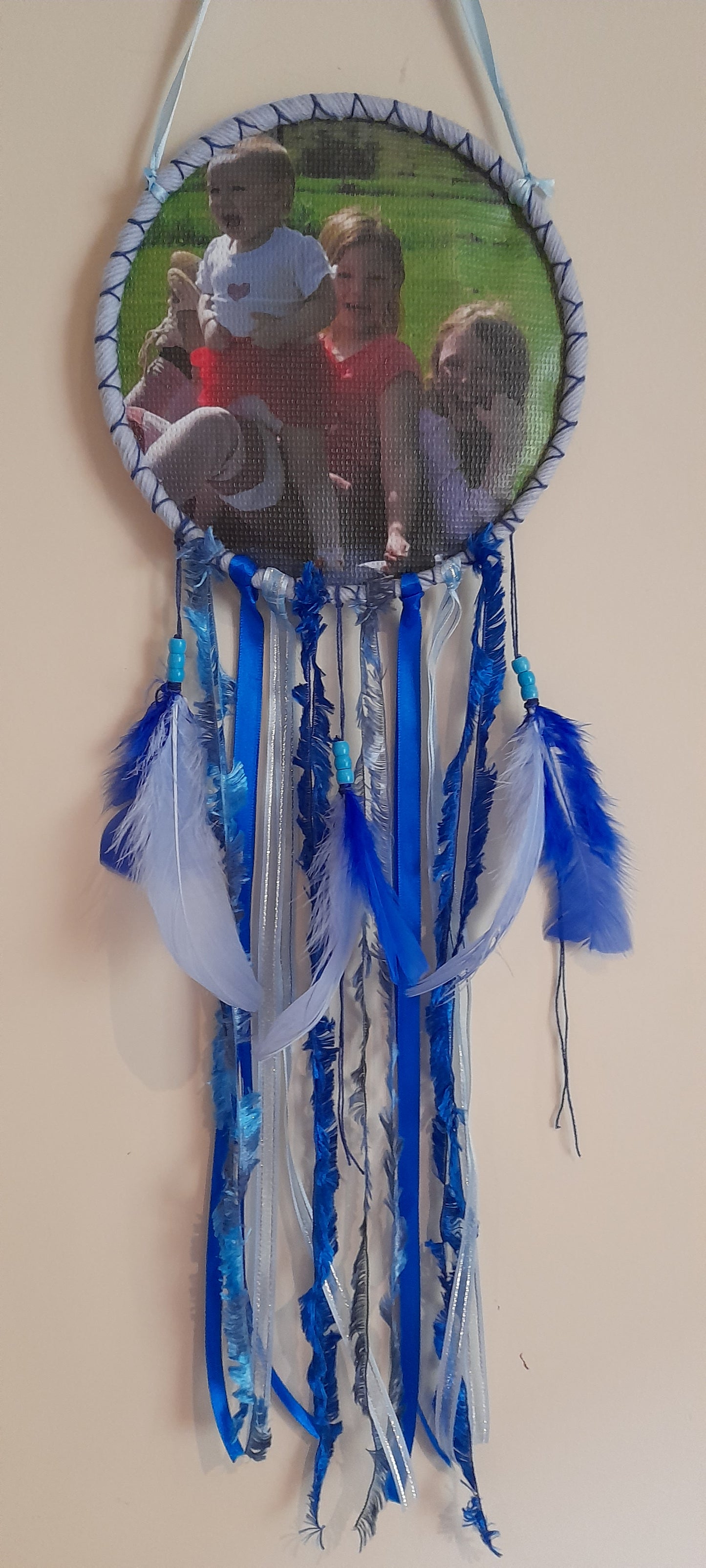 Blue Dreamcatcher with Personalised Text