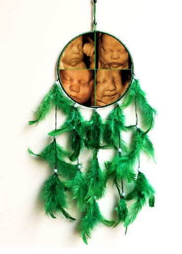 Green Dreamcatcher with Personalised Text