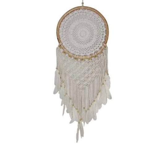 Rattan White Dreamcatcher