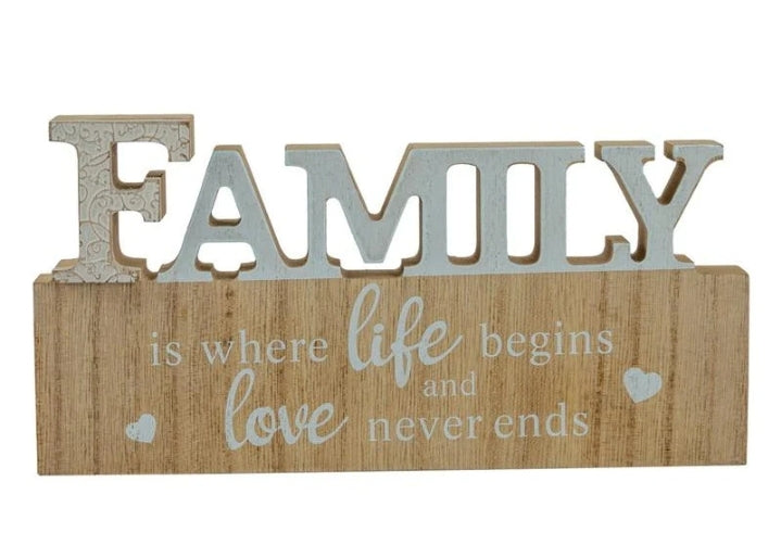 'Family' home decor sign