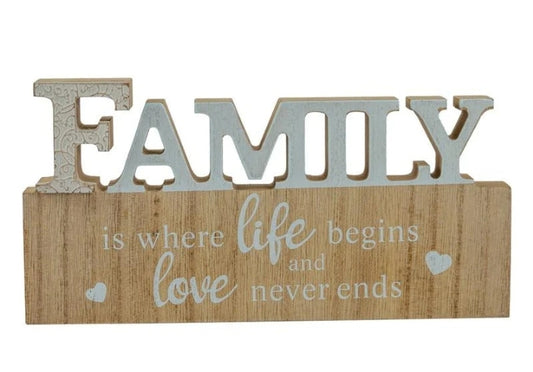 'Family' home decor sign