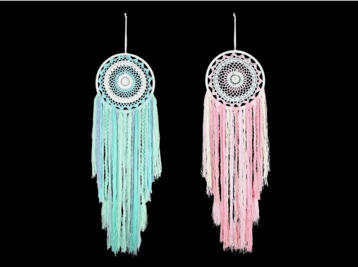 Crochet Braided Dreamcatchers Pink or Blue