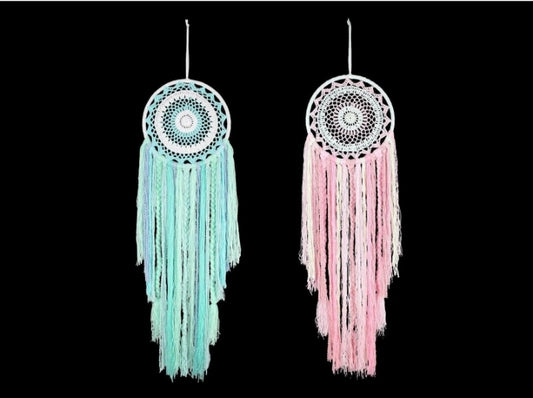 Crochet Braided Dreamcatchers Pink or Blue