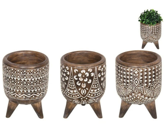 African Tribal Bowl Planter