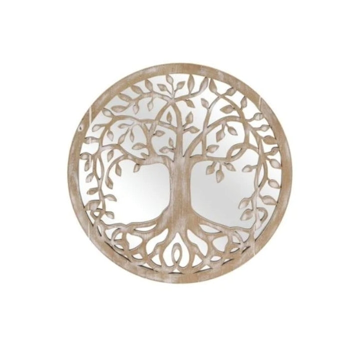 Round Tree of Life Mirror