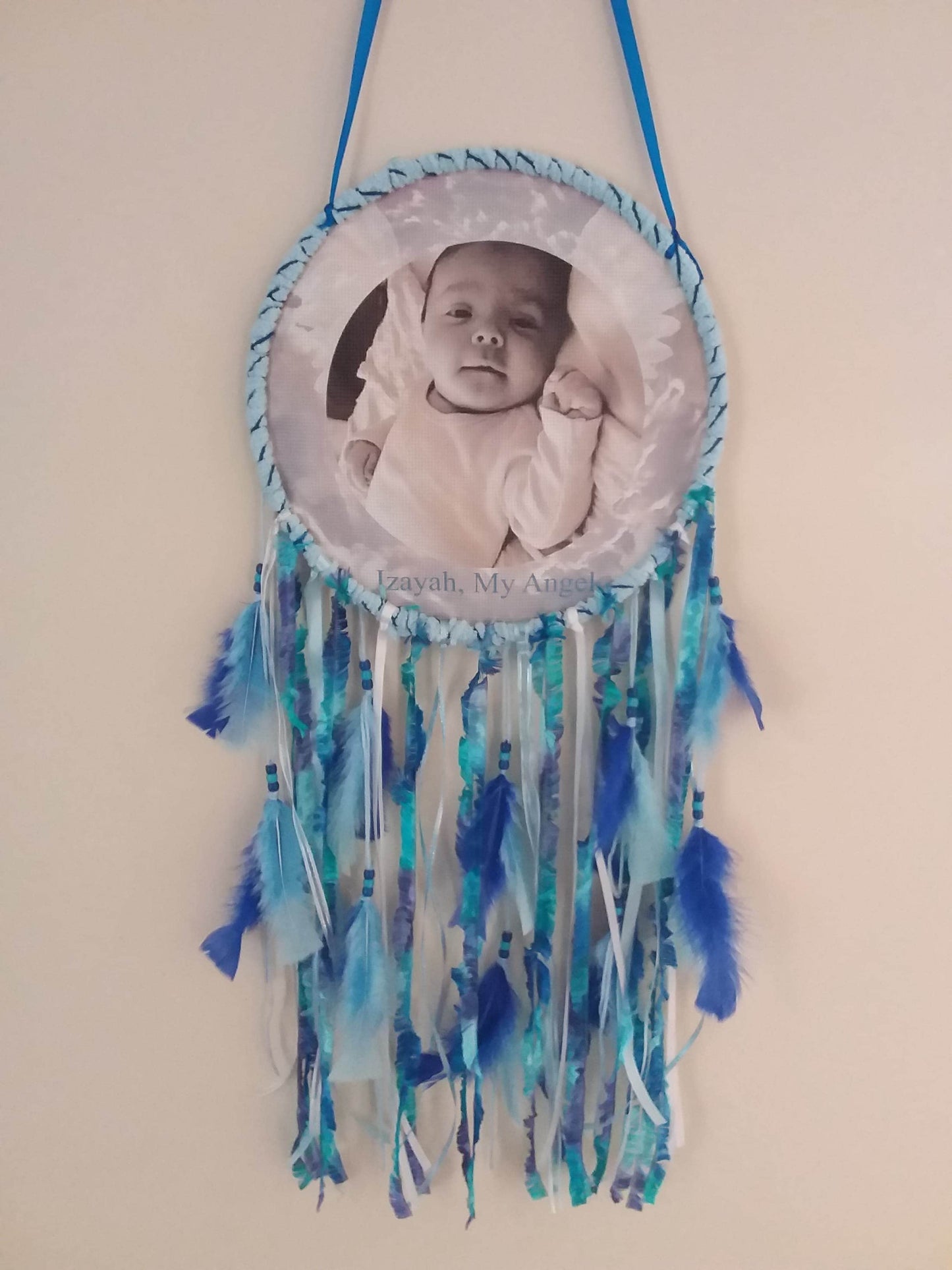Blue Dreamcatcher with Personalised Text