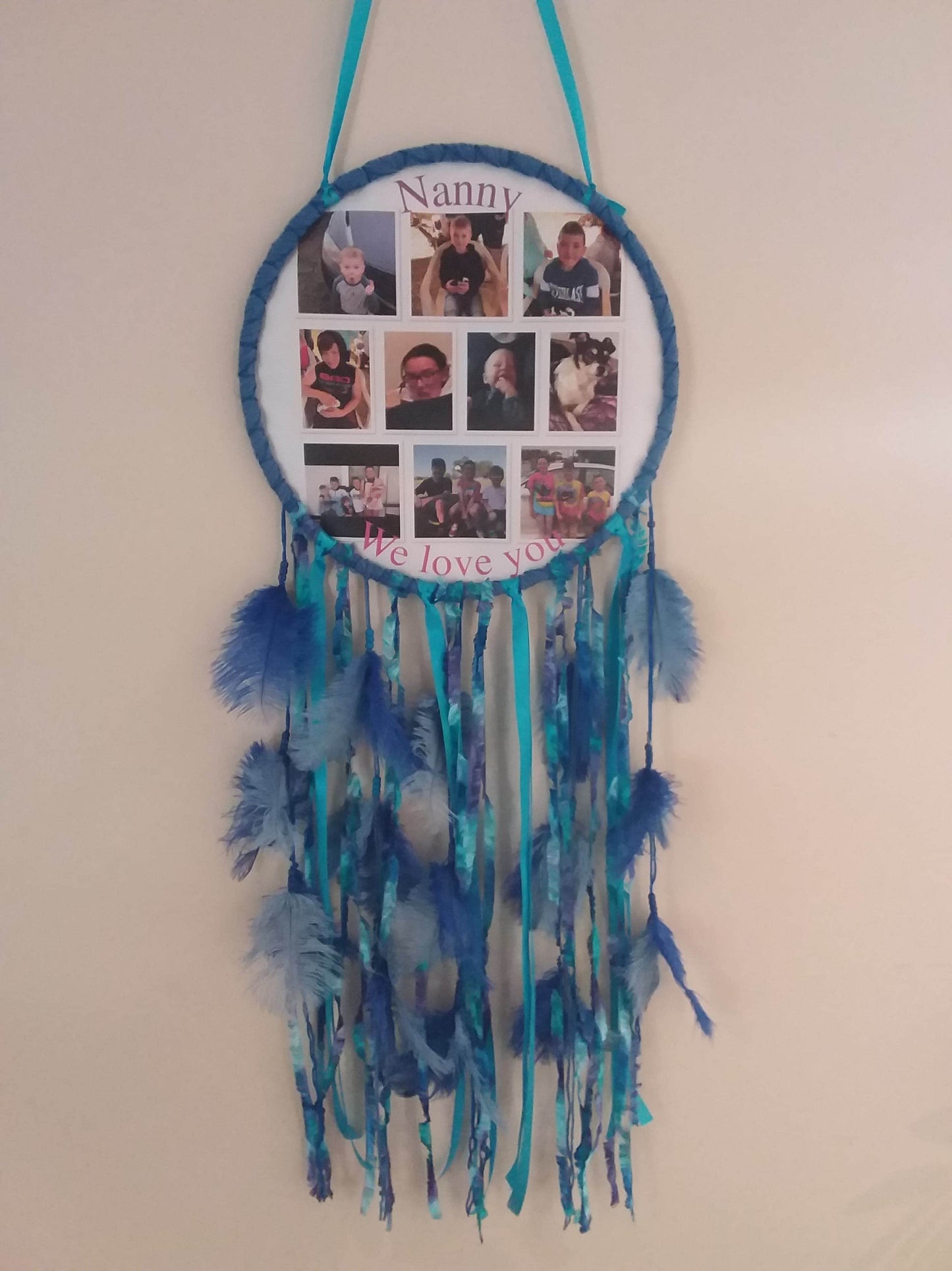 Blue Dreamcatcher with Personalised Text