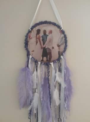Purple and White Dreamcatcher