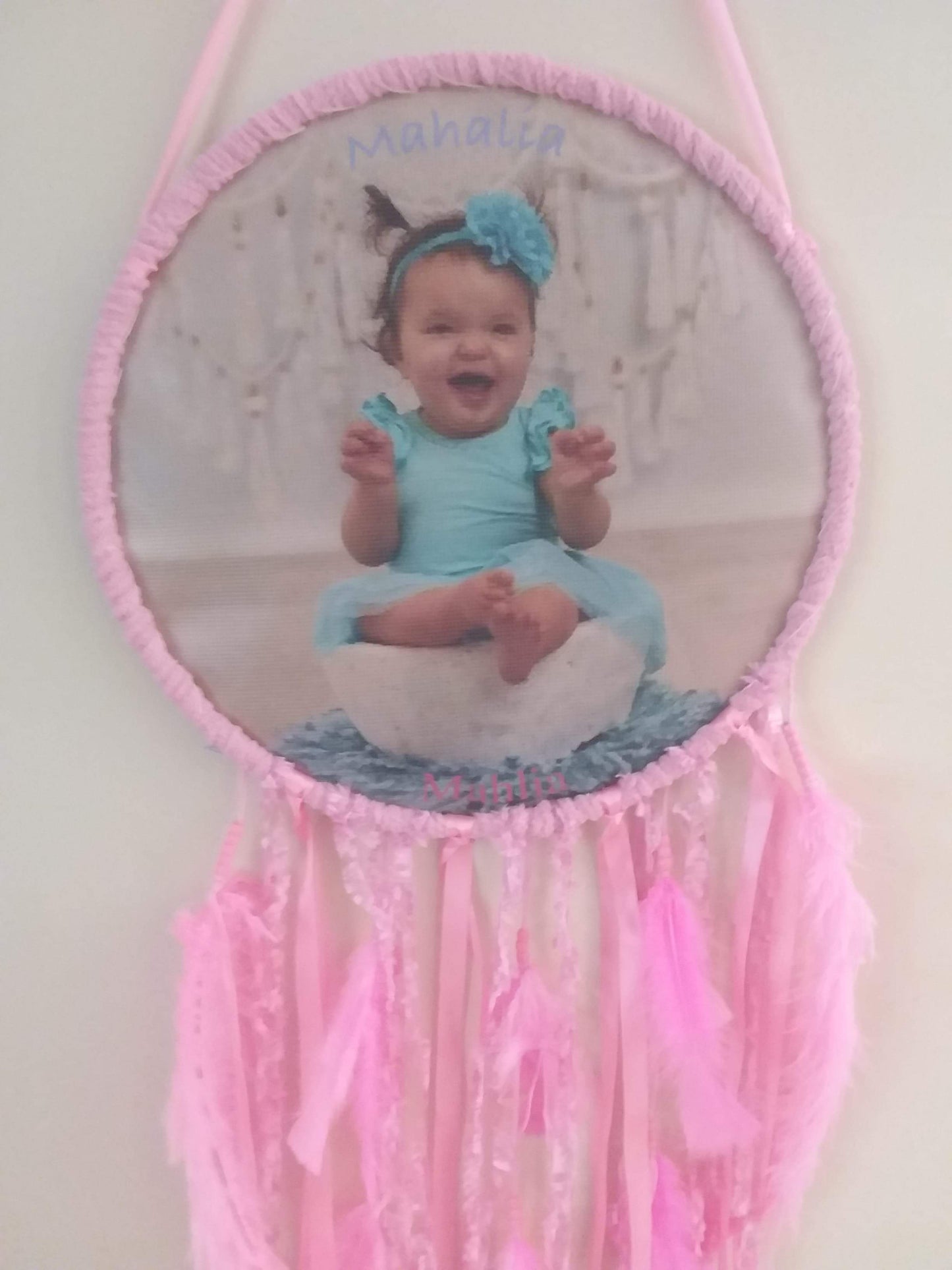 Pink Dreamcatcher with Personalised Text