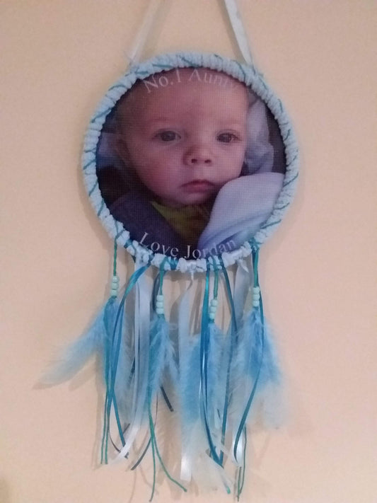 Blue Dreamcatcher with Personalised Text